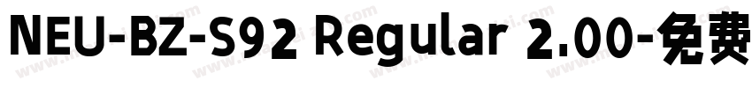 NEU-BZ-S92 Regular 2.00字体转换